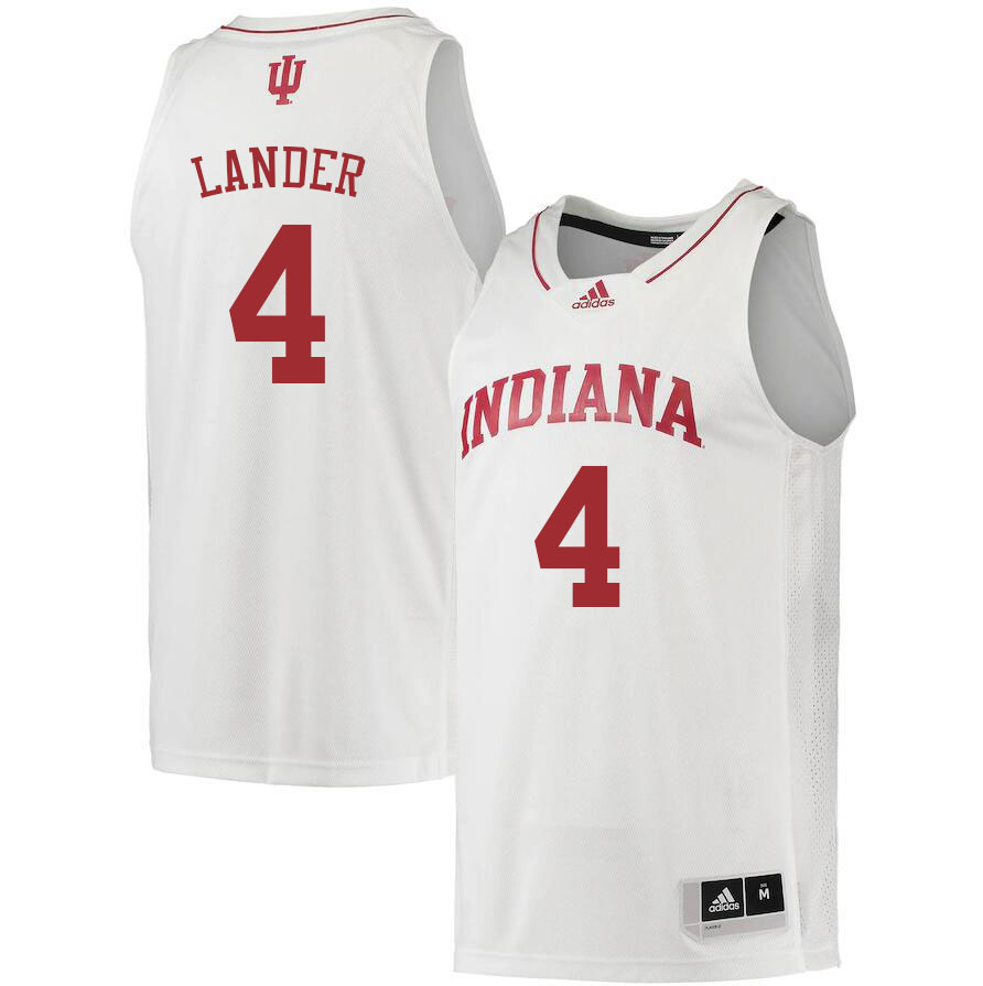 Men #4 Khristian Lander Indiana Hoosiers College Basketball Jerseys Sale-White